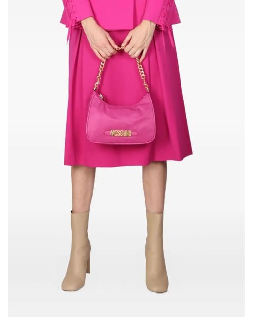 Moschino Pink Flared Midi Skirt