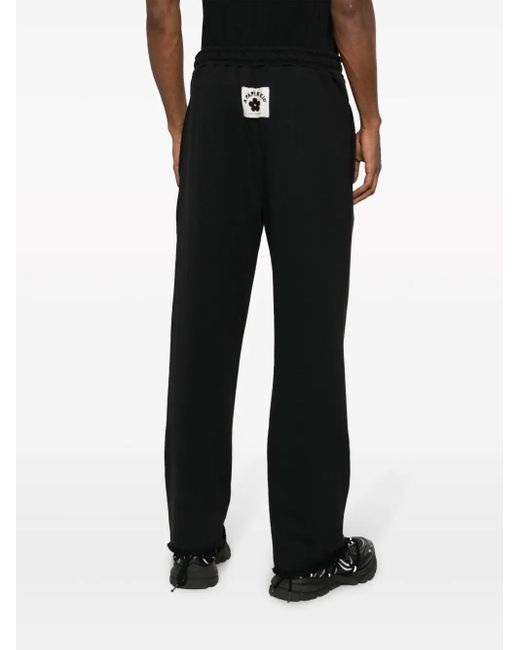 A PAPER KID Black Cotton Trousers for men