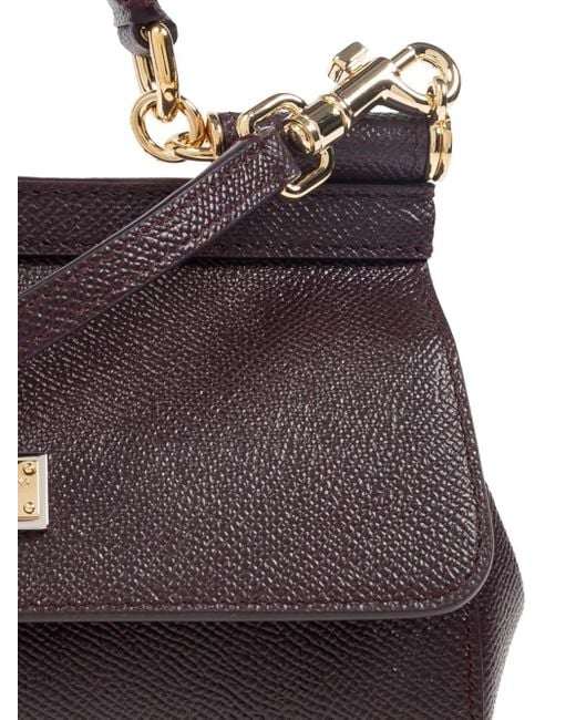 Dolce & Gabbana Purple Handbag Sicily Small
