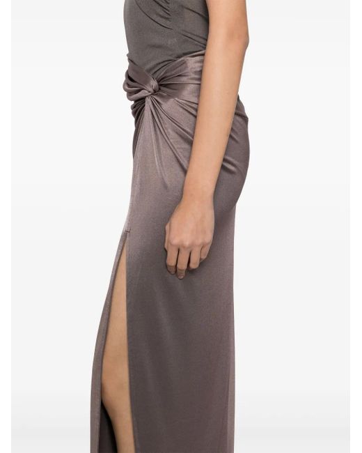 Oude Waag Purple Gathered Detail Dress