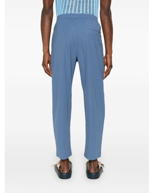 Harris Wharf London Blue Comfort Tapered Trousers for men