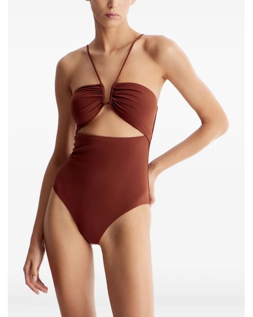 12 STOREEZ Red Badeanzug Mit Cut-Out