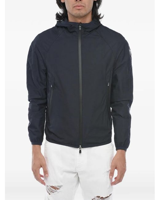 Corneliani Blue Zip-Up Hooded Jacket for men