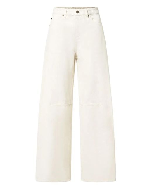 Soeur White Knee-Patch Trousers