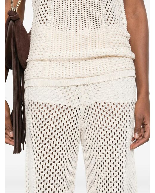 Golden Goose Deluxe Brand White Pantalon En Crochet