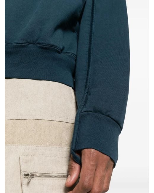Jacquemus Blue Organic Cotton Carmague Hoodie for men