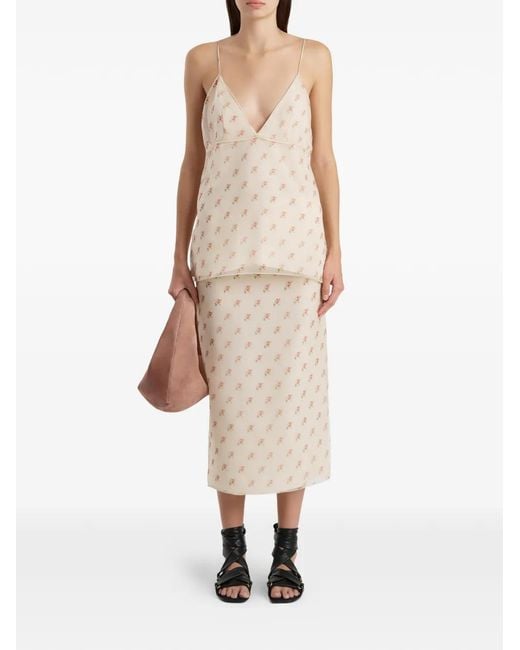 Khaite White Patterned Top