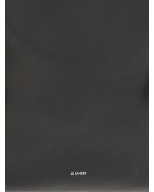 Jil Sander Black Knot Leather Shoulder Bag