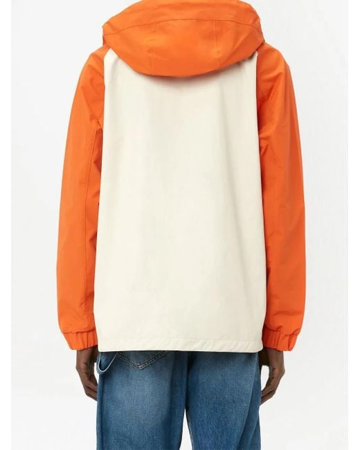 J.W. Anderson Orange Two-Tone Hooded Jacket