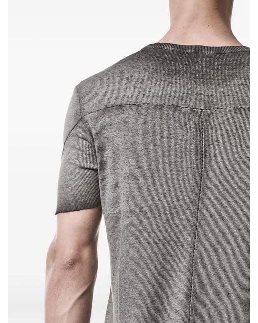 Thom Krom Gray Faded-Effect T-Shirt for men