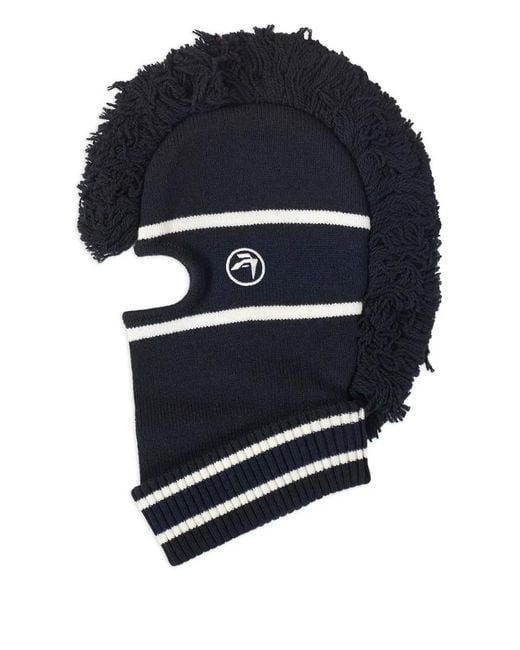 Ambush Blue Fringed Striped Balaclava