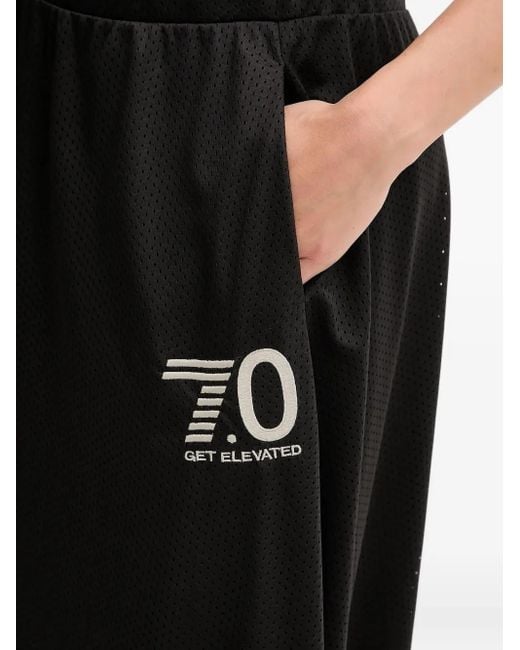 EA7 Black Elastic-Waistband Skirt