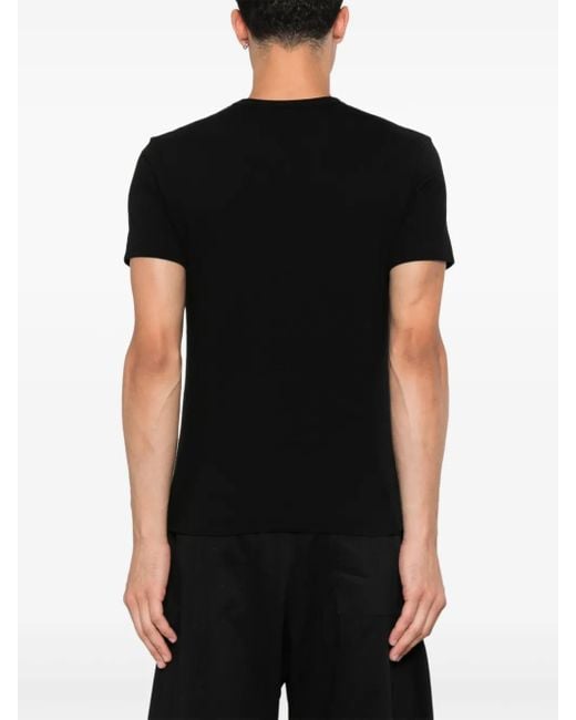 COMME DES GARÇONS PLAY Black T-Shirt Logo Print Play Logo