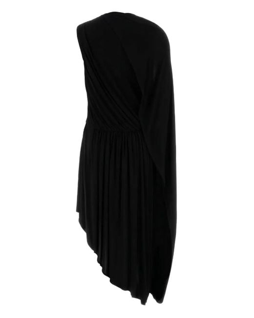Co. Black Draped Asymmetric Dress