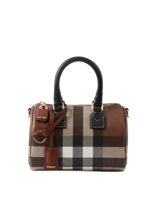 Burberry Brown Mini Check Tote Bag