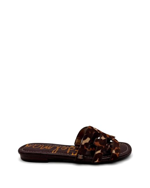 Sam Edelman Brown Animal-Print Sandals
