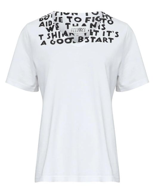 MM6 by Maison Martin Margiela グラフィック Tシャツ White
