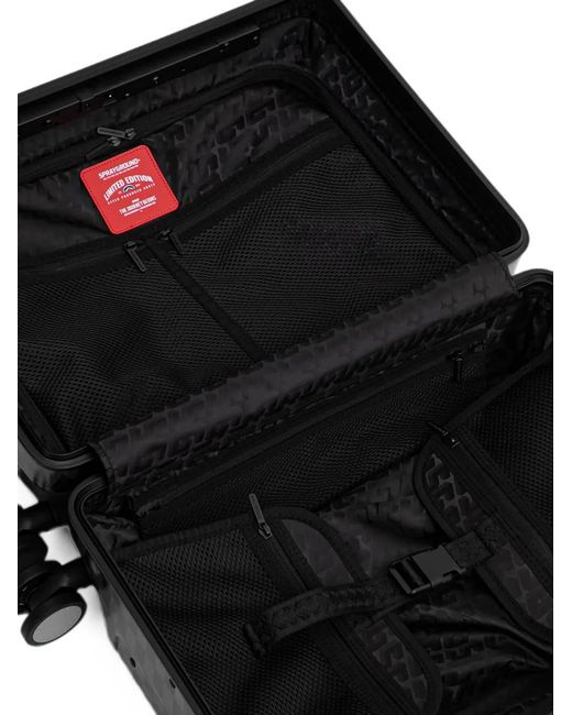 Sprayground White Shark Mouth Checkered Suitcase