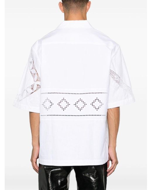 Camiseta con bordado Crescent Moon MARINE SERRE de color White