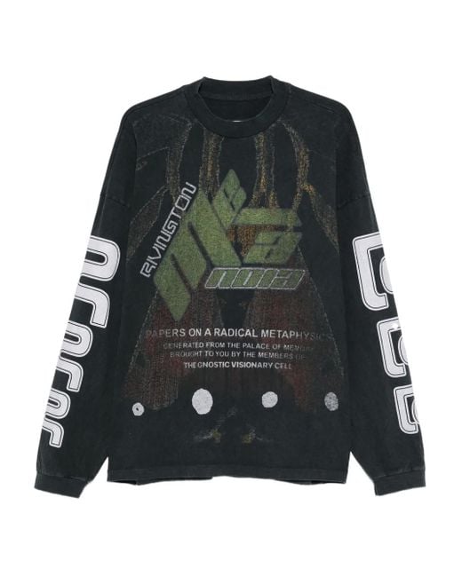 メンズ RRR123 Graphic-print Long-sleeve T-shirt Green