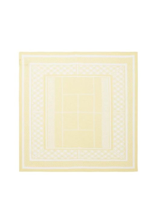 Lacoste Natural Tennis Geometric Scarf