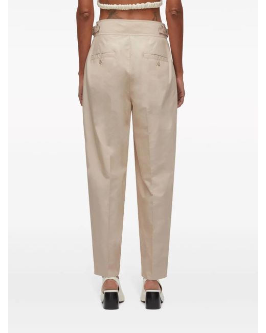 3.1 Phillip Lim Natural Buckled Tapered Trousers