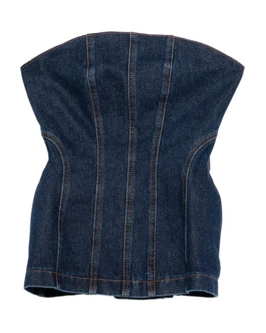 Magda Butrym Blue Denim Corset