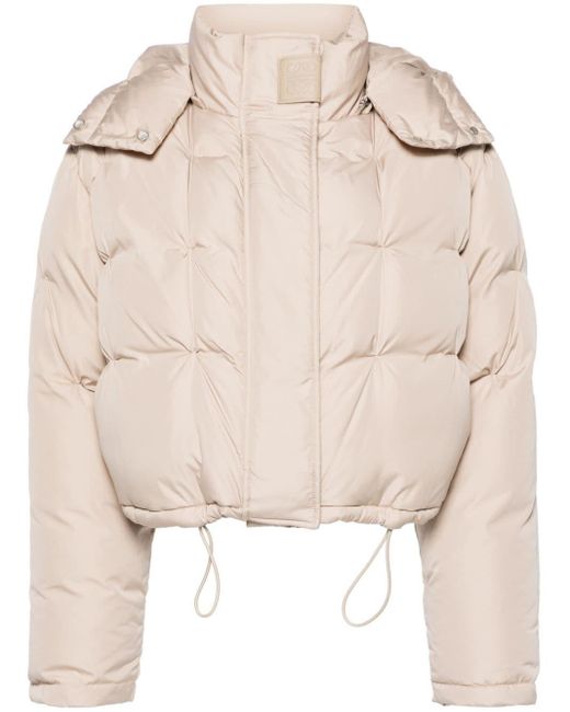 Loewe Natural Pinched-detailing Hooded Puffer Jacket