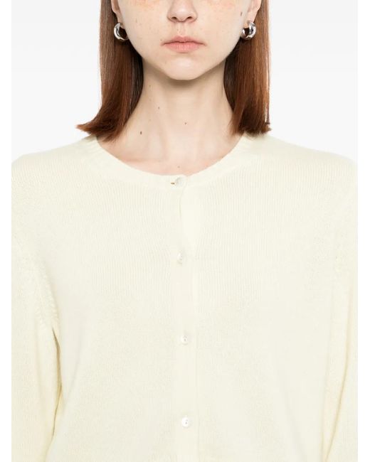 N.Peal Cashmere White Chunky Cardigan