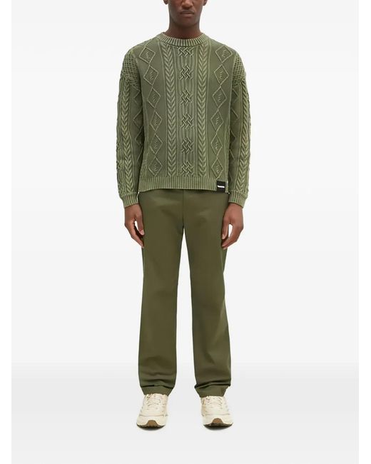 Paul Smith Green Flat-Front Chinos for men