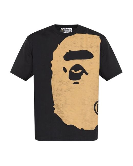 メンズ A Bathing Ape Ape Head Tシャツ Black