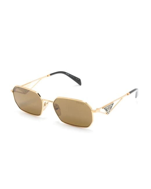 Prada Brown Sunglasses With Triangle Logo