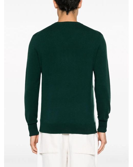 Ballantyne Green Argyle-Intarsia Cashmere Jumper for men