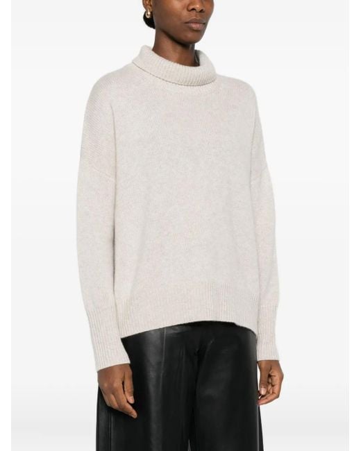 Lisa Yang White High-Neck Sweater