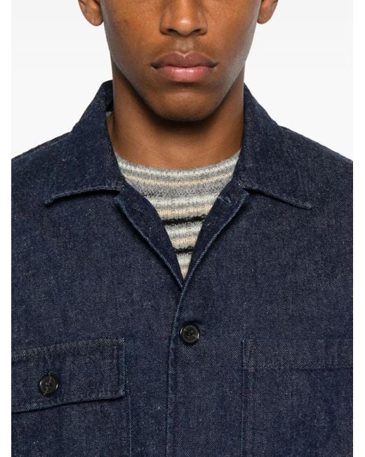 Universal Works Blue Patch-Pocket Denim Jacket for men