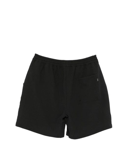 Les Deux Black Seersucker Swim Shorts for men