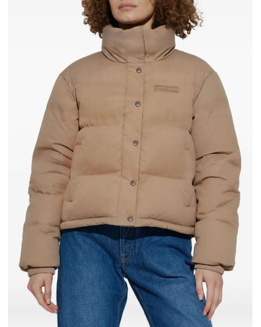 Rethinkit Studios Natural Logo-Appliqué Padded Jacket