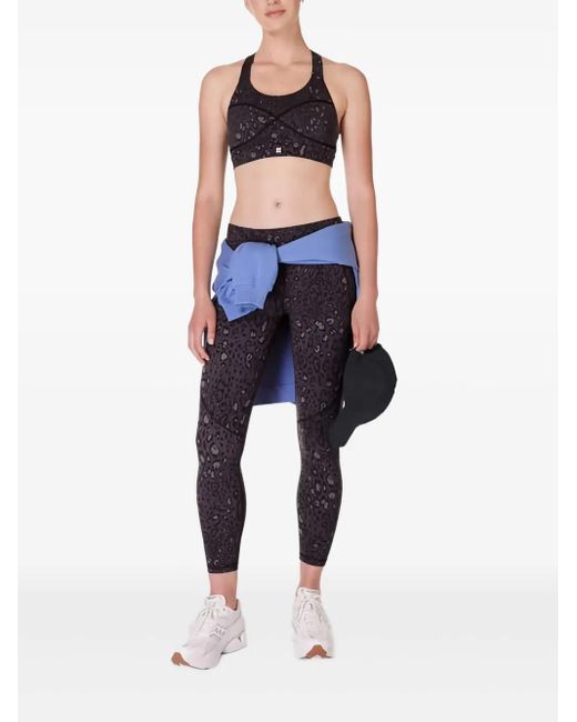 Sweaty Betty Blue Leopard-Print Leggings