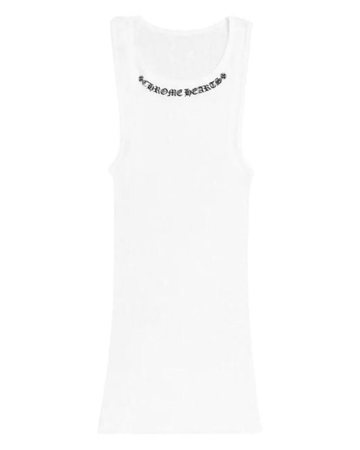 Chrome Hearts Logo Ribbed Tank in White for Men | Lyst UK