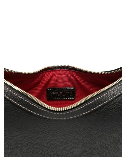 Aspinal Black Small Hudson Shoulder Bag