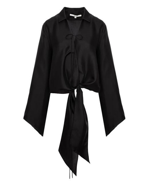 MANURI Black Ami Silk Shirt