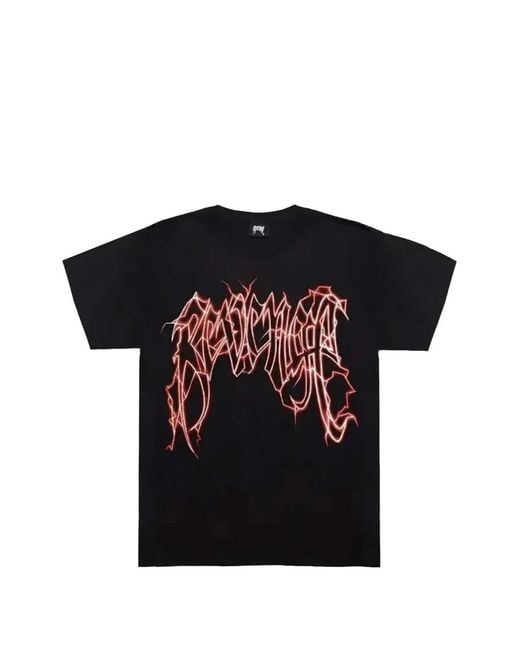 REVENGE Black Logo-Print T-Shirt for men