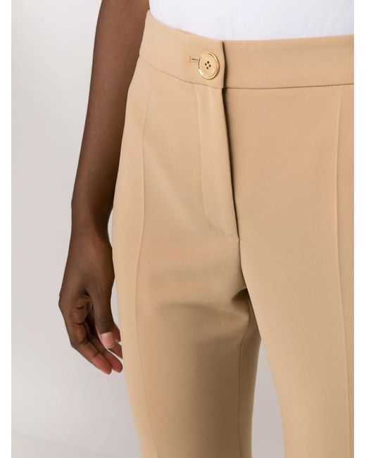 Moschino Natural High-Waist Wide-Leg Trousers