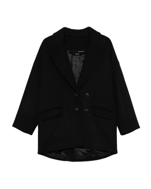 Isabel Benenato ダブルコート Black