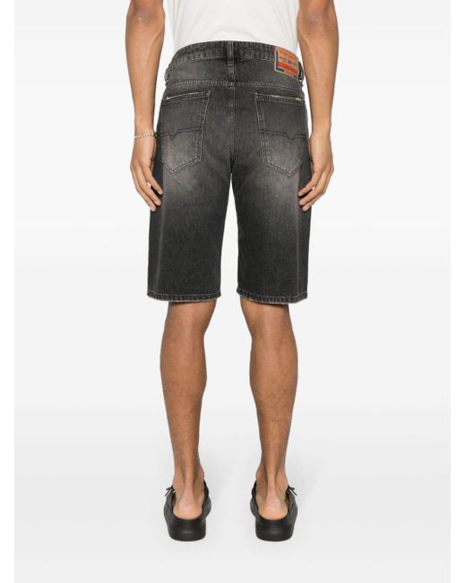 DIESEL Gray Slim-fit Denim Shorts for men