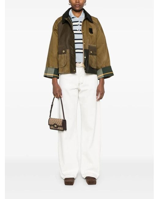 Barbour Green Alma Colourblock Corduroy Jacket