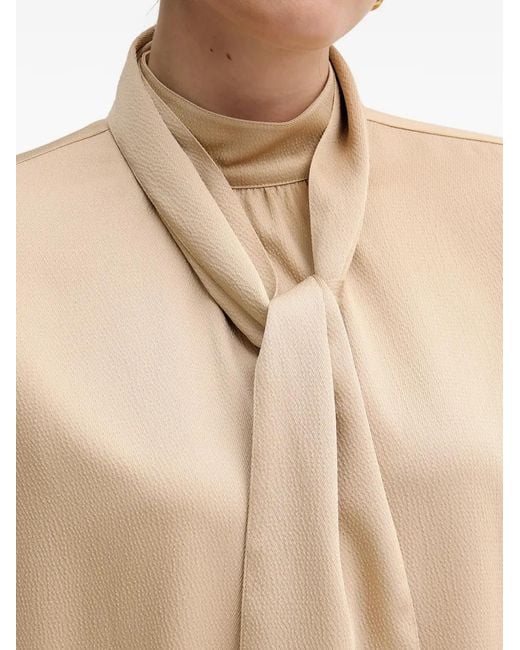 MARC AUREL Natural Tie Neck Dress