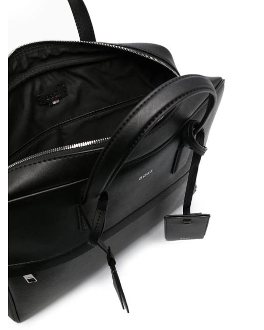 Boss Black Document Case With Foil-Print Logo for men
