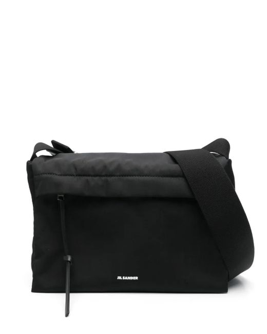 Jil Sander Black Soft Messenger Bag for men