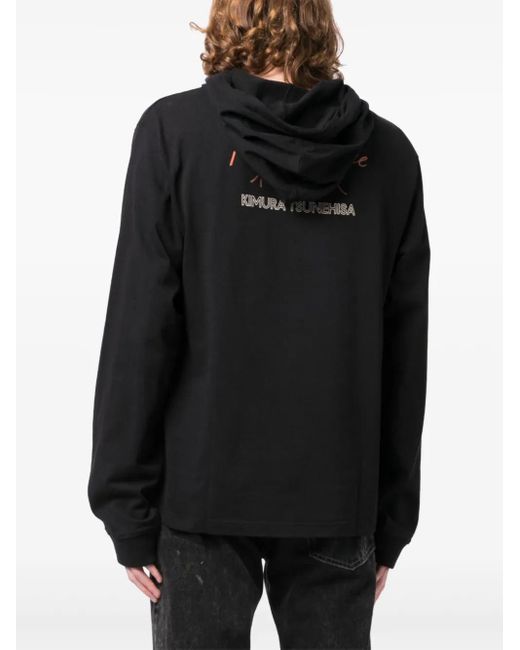 Rabanne Black X Kimura Tsunehisa Graphic-Print Hoodie for men